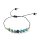 Natürliches imperiales Jaspis (gefärbt) geflochtene Perlenarmbänder-Set für Mädchen und Frauen BJEW-JB06866-05-3