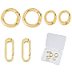 6 шт. 3 стиля латунных пружинных затворных колец KK-HS0015-07-1
