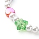 Perle d'imitation en plastique ABS et imiter les perles de verre bicône en cristal autrichien sangles mobiles HJEW-JM00554-5