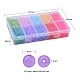 600Pcs 10 Colors Transparent Acrylic Beads MACR-YW0001-83-3