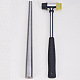 PandaHall 2 Sets Ring Mandrel Sizer Tool - Metal Mandrel Measuring Stick and Rubber Jewelers Hammer TOOL-PH0002-03-3