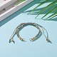 Fabrication de bracelets en cordon tressé en polyester réglable AJEW-JB00892-07-4