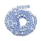 Cuisson des brins de perles de verre transparentes peintes DGLA-A034-J6mm-B09-2