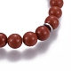 Bracelets en jaspe rouge naturel avec breloque BJEW-I275-B02-4