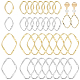 PandaHall 40pcs Twisted Linking Rings FIND-PH0005-73-1
