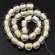 Handgefertigte Gold-und Silberfolie Glas runde Perlen Stränge FOIL-L002-12mm-09-2