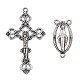 Croce e centro set di rosario per la presa di collana di perline del rosario TIBEP-TA0002-14AS-7