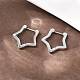 Серьги-кольца в форме звезды из нержавеющей стали 304 EJEW-P324-02P-3