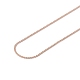 Placcatura ionica (ip) 304 collana a catena a serpentina in acciaio inossidabile per uomo donna NJEW-G076-01A-RG-3