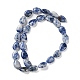 Fili di perle di diaspro macchia blu naturale G-K357-A06-01-3