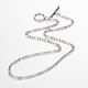 304 collier de chaîne figaro en acier inoxydable NJEW-JN01290-1