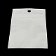 パールフィルムプラスチックジップロックバッグ  再封可能な包装袋  ハングホール付き  トップシール  セルフシールバッグ  長方形  ホワイト  24x16cm  インナー対策：20x14.5のCM OPP-R003-16x24-4