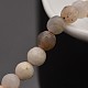 Natural Multi-Moonstone Faceted Round Beads Strands G-P088-70-10mm-1