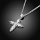 925 Sterling Silver Cubic Zirconia Pendant Necklaces NJEW-BB18856-4