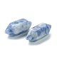 Perles de jaspe à pois bleus naturels à facettes sans trou G-K034-20mm-15-2