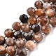 Brins de perles de sunstone noirs naturels G-N327-08P-1