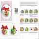 Kit de llavero de fieltro de aguja con tema navideño con instrucciones DIY-F111-01-6