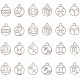 UNICRAFTALE 24pcs Flat Round with 12 Constellation Pendants 316 Stainless Steel Mixed Sign Charms Metal 1.5mm Small Hole Zodiac Sign Charm for DIY Necklace Bracelet Jewelry Making Craft 13.4x10.8x1mm STAS-UN0001-03P-1