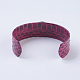 Handmade Snakeskin Leather Cord Cuff Bracelets BJEW-F301-BA-2