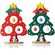 Gorgecraft 2 ensembles 2 couleurs arbre de noël décoration d'affichage en bois pour les enfants DJEW-GF0001-62-1