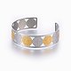 304 Stainless Steel Cuff Bangles BJEW-H578-03GP-2