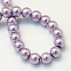 Backen gemalt pearlized Glasperlen runden Perle Stränge HY-Q003-10mm-44-3
