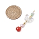 Подвески из натурального сердолика и стекла PALLOY-JF03192-04-2