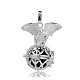 Silver Color Plated Brass Hollow Round Cage Pendants KK-J252-06S-1