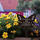 GLOBLELAND Memorial Remembrance Plaque Stake Acrylic Plaque Memorial Commemoratory Sign Garden Remembrance Decoration for Dad's Funeral Anniversary AJEW-WH0364-003-3