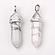 Natural Howlite Double Terminated Pointed Pendants G-F295-04F-4