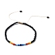 Collana di perline di semi di vetro e braccialetto di perline intrecciate SJEW-JS01283-02-6