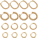 8 пара 4 стилей серег-колец Huggie Hoop с латунными бусинами для женщин KK-SC0004-60-1