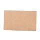 空白のクラフト紙のブレスレットのディスプレイ カード  長方形  バリーウッド  6x10x0.05cm  穴：8mm X-CDIS-G005-15-2