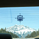 GORGECRAFT 4 Styles Compass Decals Snow Mountain Tree Decal Sticker 20 * 20cm Globe PET Waterproof Self-Adhesive Reflective Car Stickers Trunk Logo Decal Sticker for Truck Motorcycle Doors Laptop DIY-WH0308-225A-012-6
