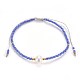 Bracelets de perles tressées en fil de nylon BJEW-E360-03-2