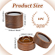 Cajas redondas de madera para anillos de compromiso CON-WH0093-03A-2