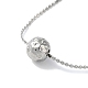 304 colliers pendentif boule ronde en acier inoxydable pour femme NJEW-D056-01A-01P-2
