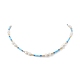 Ожерелье из акрилового искусственного жемчуга и стеклянных зерен для женщин NJEW-JN04278-6