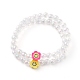 Perles acryliques transparentes bracelets extensibles pour enfants BJEW-JB06324-03-1