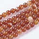 Natural Striped Agate/Banded Agate Beads Strands G-G591-6mm-03-1