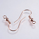 Brass Earring Hooks X-KK-F737-42RG-RS-2