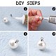 201 Stainless Steel Cup Pearl Peg Bails Pin Pendants STAS-O107-16P-2