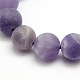 Frosted Natural Amethyst Round Bead Strands G-M064-12mm-13-2