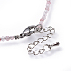 Natural Strawberry Quartz Beaded Necklaces NJEW-JN02492-06-3