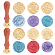 Superdant 6 pièces 6 style sceau de cire tête de timbre en laiton DIY-SD0001-40-2