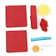 不織布刺繍針フェルト縫製クラフトかわいい鞄キッズ  子供のための手作りのギフトを縫うフェルトクラフトは最高に会います  太陽  レッド  14x13x3.5cm DIY-H140-06-2