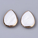 Edge Golden Plated Freshwater Shell Beads SHEL-S276-46-2