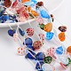 Drop Handmade Millefiori Glass Beads Strands LAMP-F004-14-1