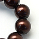 Backen gemalt pearlized Glasperlen runden Perle Stränge X-HY-Q330-8mm-40-3
