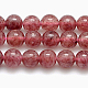 Chapelets de perles aux fraises en quartz naturel G-G448-6mm-10-1